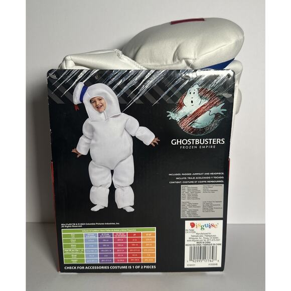 Ghostbusters Puft Infants Toddlers Size 2T Padded Jumpsuit Head Disguise New - Picture 2 of 4